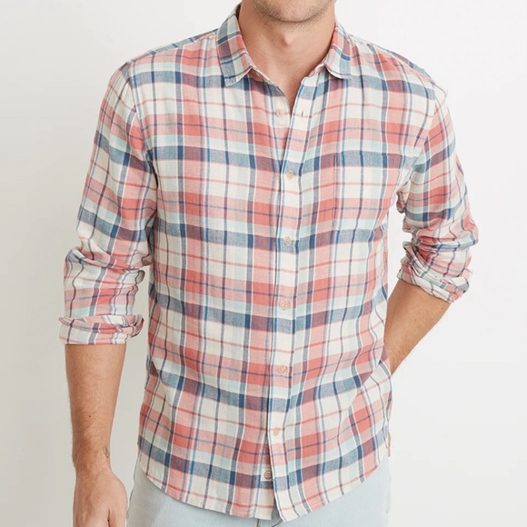 Marine Layer Other - Marine Layer Long Sleeve Plaid Casual Cotton Woven Button Front Top Men's M/L